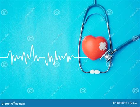Heart And Stethoscope Stock Image Image Of Healthy 180758799