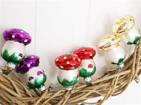 Glass Mushroom Decorations Unique Personalized T Personalised