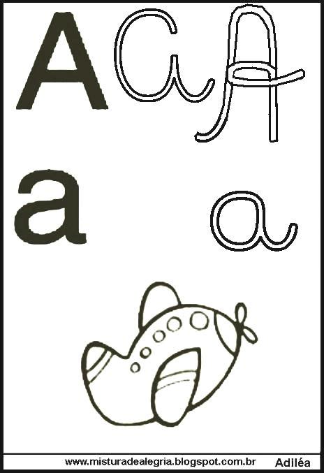 Moldes De Letras Do Alfabeto Para Colorir E Imprimir Mistura De Alegria