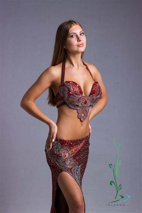 Professional Belly Dance Costume Red Shining Bellydance Etsy