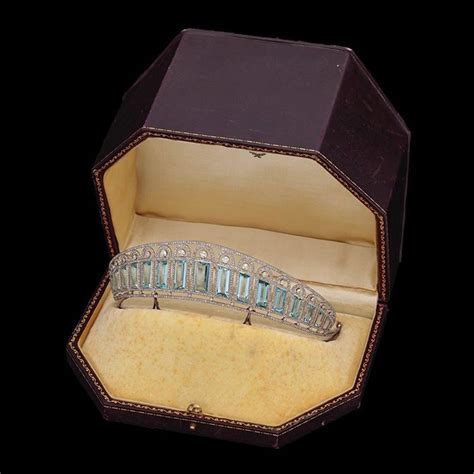 Imperial Russian Diamond And Aquamarine Tiara By Koch Circa 1910