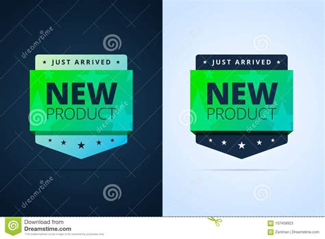 New Product Badge. Just Arrived. Stock Vector - Illustration of quality, arrived: 107458923
