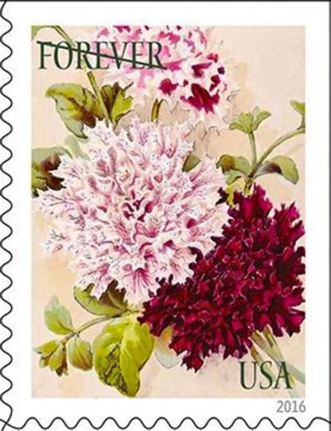10 Pink Botanical Forever Stamps Unused Postage Vintage Floral Etsy