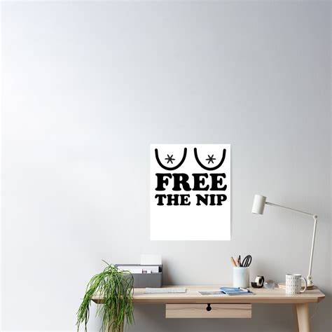 Free The Nip Womens Retro Nipples Funny Girls Nipple Poster For Sale