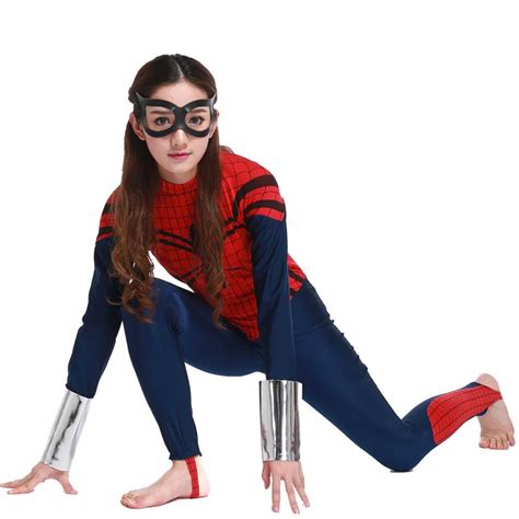 Redandblue Carnival Club Adult Cosplay Outfit Sexy Spider Woman Costume