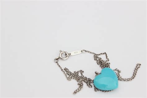 Tiffany Blue Turquoise Heart Pendant Necklace At Jills Consignment