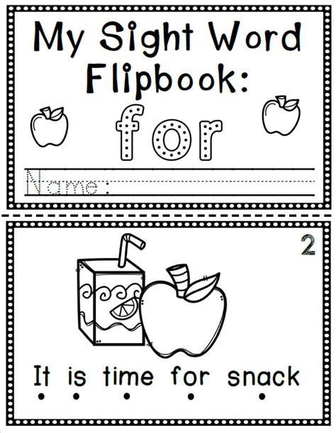 Sight Word Flip Book Flipbook For Made By Teachers