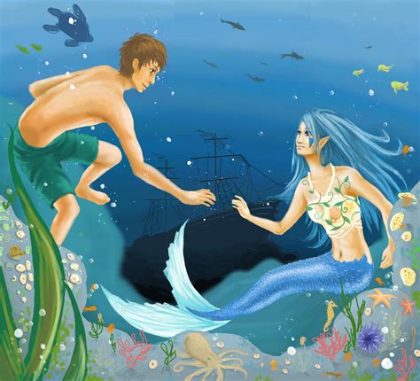 The Boy And The Mermaid By Jackiethepirate On Deviantart