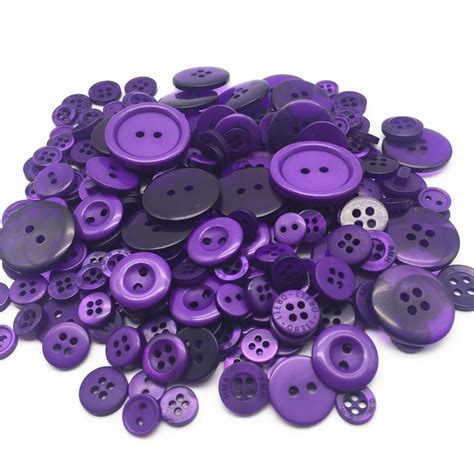 100gpack Mixed Purple Color Resin Assorted Buttons Arts Crafts For