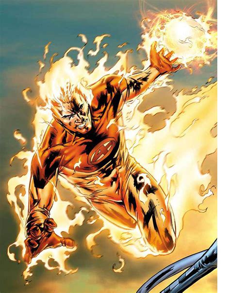 Comic Book Art Johnny Storm The Human Torch Human Torch Comic Book Heroes Marvel