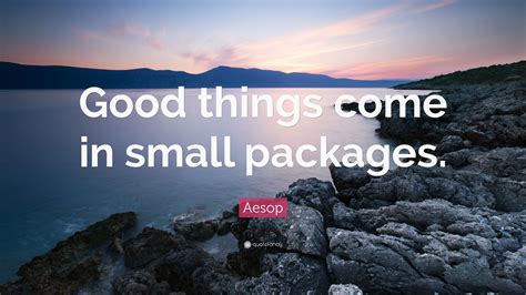 Good things come in small packages: Aesop Quote: "Good things come in small packages." (12 wallpapers) - Quotefancy