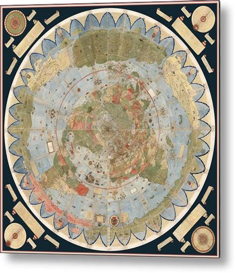 Antique Maps Old Cartographic Maps Flat Earth Map Map Of The