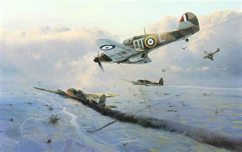 The Battle Of Britain 1940 A Duel Of Eagles Aircraft Art Wwii Plane
