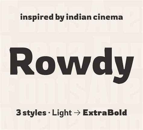 Free Font Rowdy By Magic Type — Fontsarena