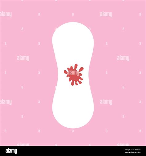 Menstruation Period And Menses Used And Dirty Menstrual Pad And