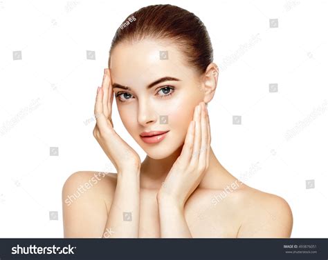 Beautiful Woman Face Portrait Beauty Skin Care Concept