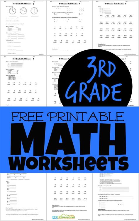 Buy the selected items together. Free Printable 3rd Grade Math Worksheets in 2020 | 3rd ...