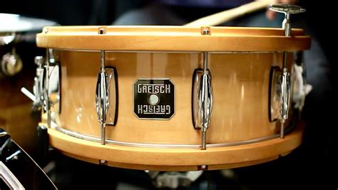 Gretsch Maple Contoured Wood Hoop 14 X 55 Natural Lacquer Snare Drum