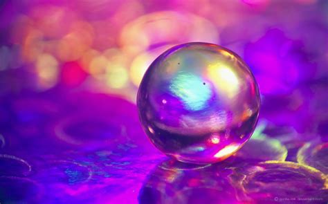 Round Crystal Ball Bubbles Colorful Macro Bokeh Hd Wallpaper