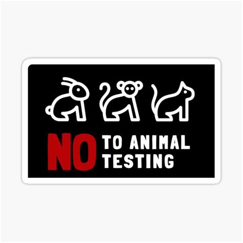 No To Animal Testing Sticker For Sale By Hamsansshop Redbubble