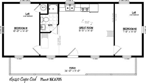 Cabin floor plans 12 x 14 1 bedroom cabin floor plans. 16' x 40' with 5' x 36' porch | Cabins | Pinterest | Porch ...