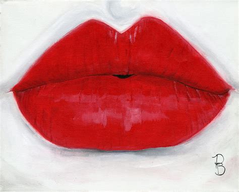 Luscious Lips Painting By Debbie Brown Pixels