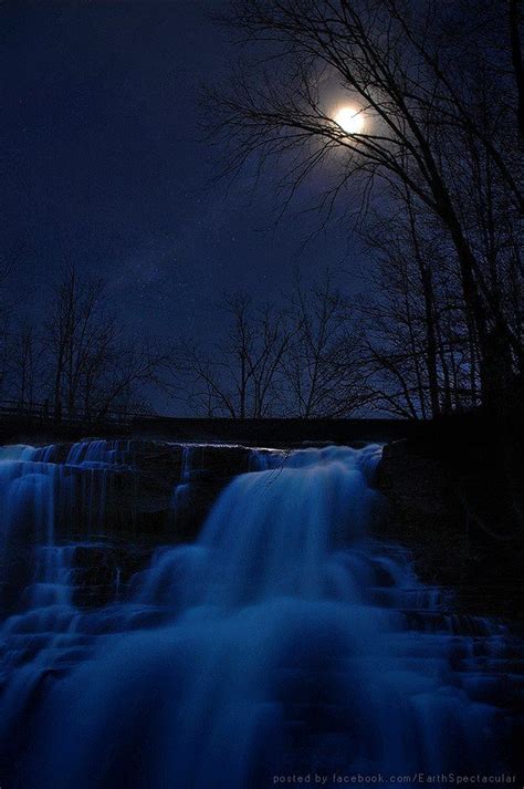 Romance With Nature Moon Falls At Brandywine Falls Photo By
