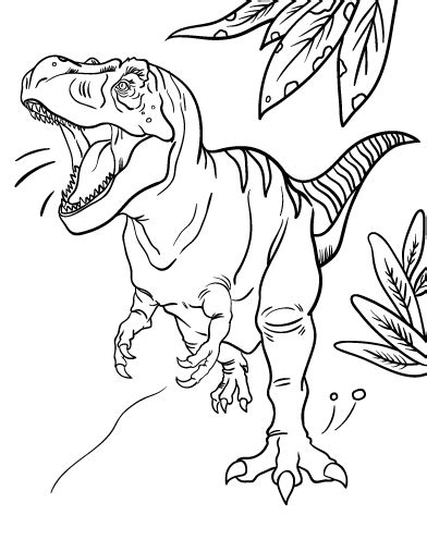 Get free printable coloring pages for kids. Printable Tyrannosaurus rex coloring page. Free PDF ...