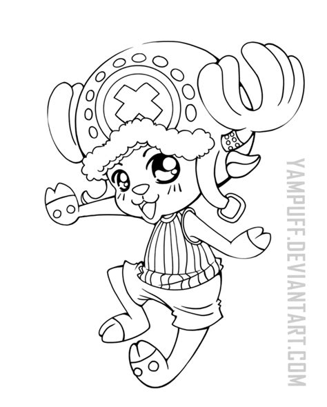 Coloriages Coloriage Chopper Coloriage One Piece 2beesandabroom