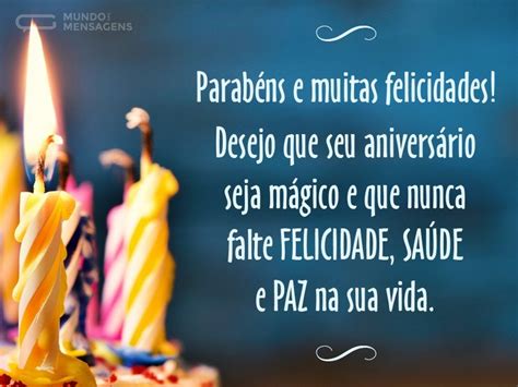 Parabéns E Muitas Felicidades Desejo Qu Mundo Das Mensagens