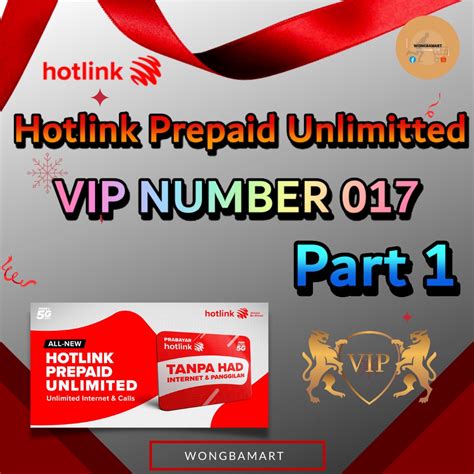 Hotlink Prepaid Unlimitted Data Maxis Prepaid Nombor Phone Cantik 017 Self Register Vip