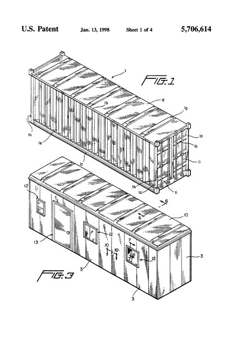 Patent Us5706614 Modular Building Having A Steel Shipping Container