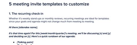 Meeting Invite Templates To Get Your Attendees Prepped Ringcentral