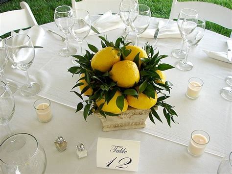 Lemon Centerpiece For A Dinner Party Wedding Pinterest Lemon