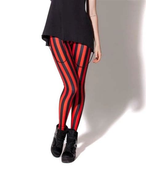 Patterns Vertical Striped Red Workout Leggings S To Xl Plus Size Pi Geekbuyig Strip