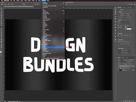 Use Text Effects In Photoshop 2 Steps Design Bundles