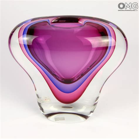Vase Cobra Purple Sommerso Murano Glass