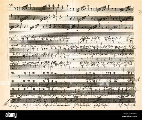 Mozart Marriage Of Figaro Score For Act 2 Finale Handwritten Score