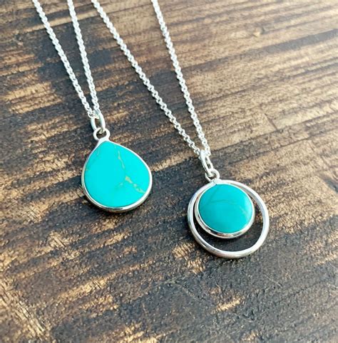 Turquoise Necklace Necklaces For Women Turquoise Jewelry Etsy
