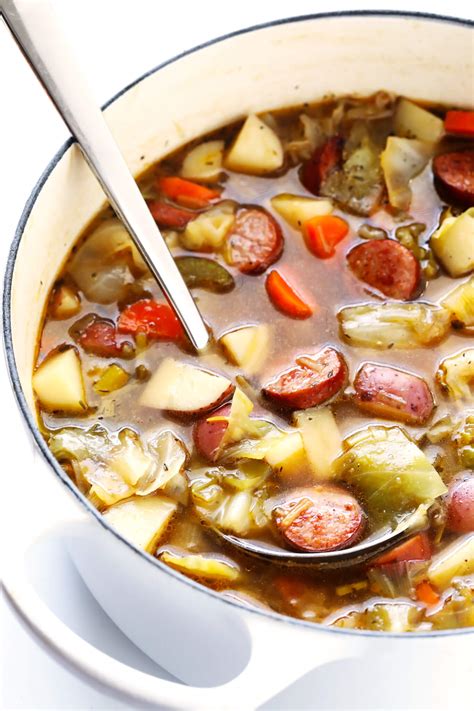 If you can imagine it, you can make it. Cabbage, Sausage and Potato Soup | Gimme Some Oven