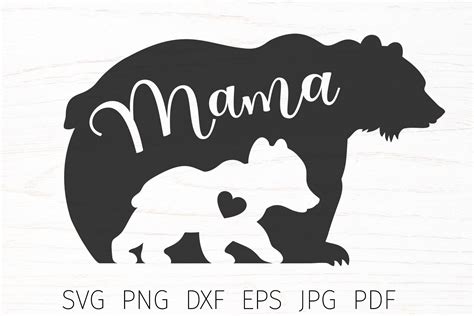 Craft Supplies And Tools Dxf Mama Bear Svg Ready To Cut Files Svg Eps