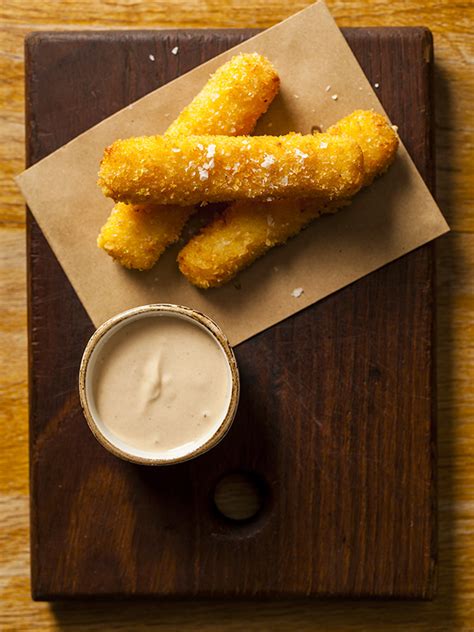 They always come out crispy on the outside, fluffy in the middle and so full of flavour! Fried cheesy polenta chips, smoked chilli & lemon - olive ...