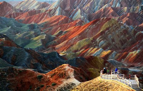 Wallpaper Landscape Mountains Nature China Danxia Danxia Peak