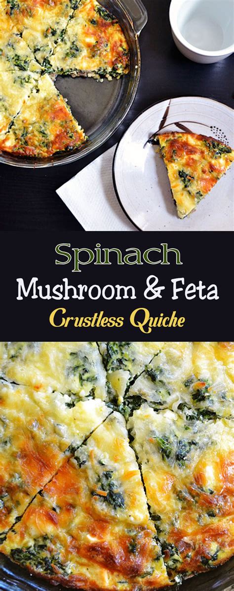 These delicious little quiches are easy to prepare and can be made ahead. Spinach Mushroom & Feta Crustless Quiche | Quiche recipes ...