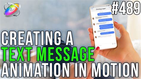 Mbs 489 Creating A Text Message Animation In Motion Youtube