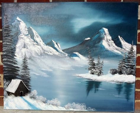 Original Oil Painting 18x24 An Artic Winter Day Artlandscape Bob