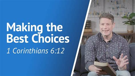 Making The Best Choices Daily Devotion Youtube