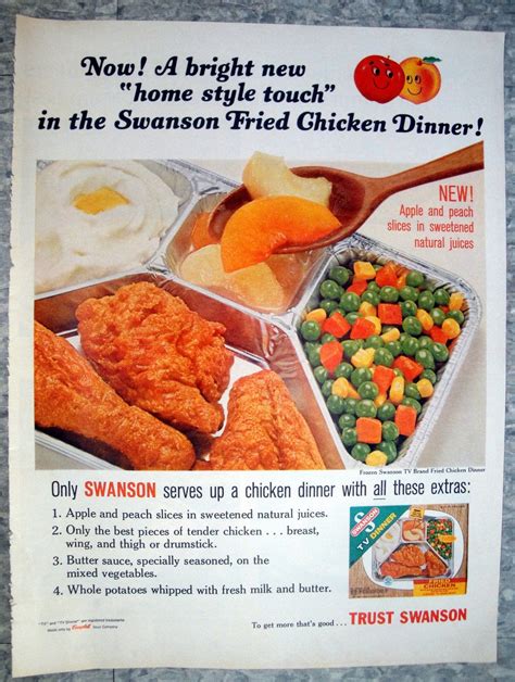 1965 Swanson Frozen Tv Dinner Fried Chicken Original 135 Etsy Canada