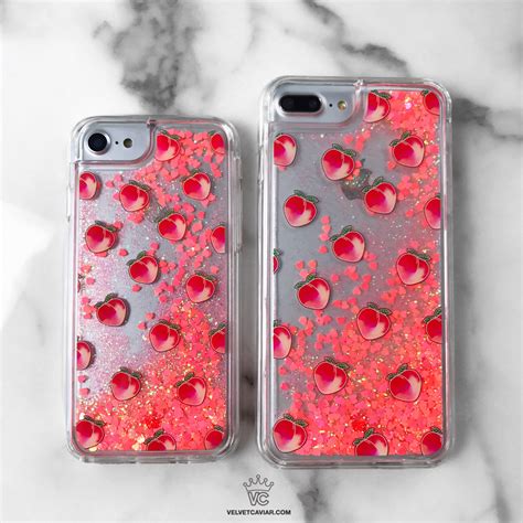 Peach Dual Glitter Iphone Case