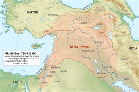 Neo Assyrian Empire In 738 722BCE Ancient Near East Historical Maps